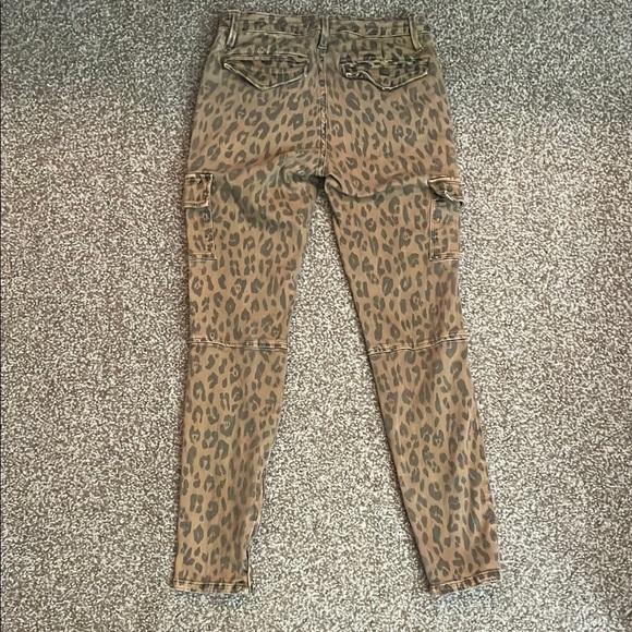 Frame Cheetah Print Skinny Cargo Jeans - Picture 4 of 11